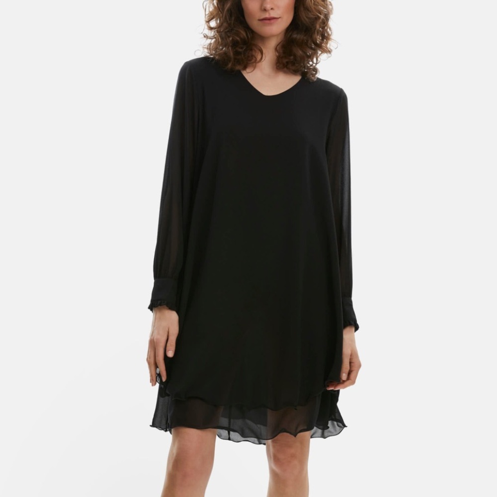 Tacera Tunic Shift Cocktail Dress Long Sleeve Office/Career Lagenlook Size Small